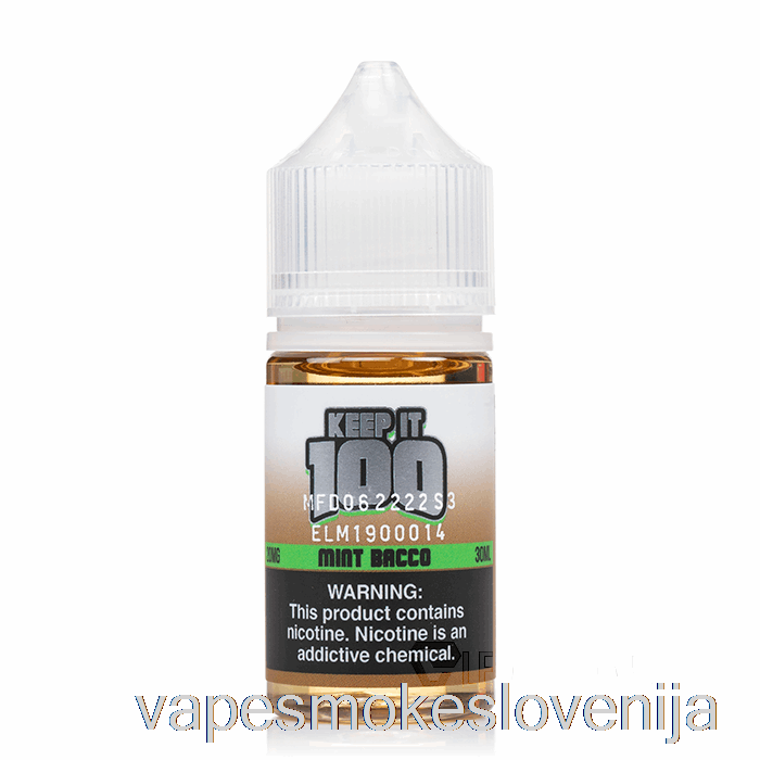 Vape Za Enkratno Uporabo Mint Bacco Salts - Keep It 100 - 30 Ml 50 Mg
